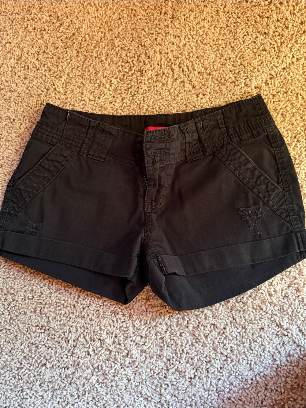 BONGO Black Women's Casual Jean-Style Shorts